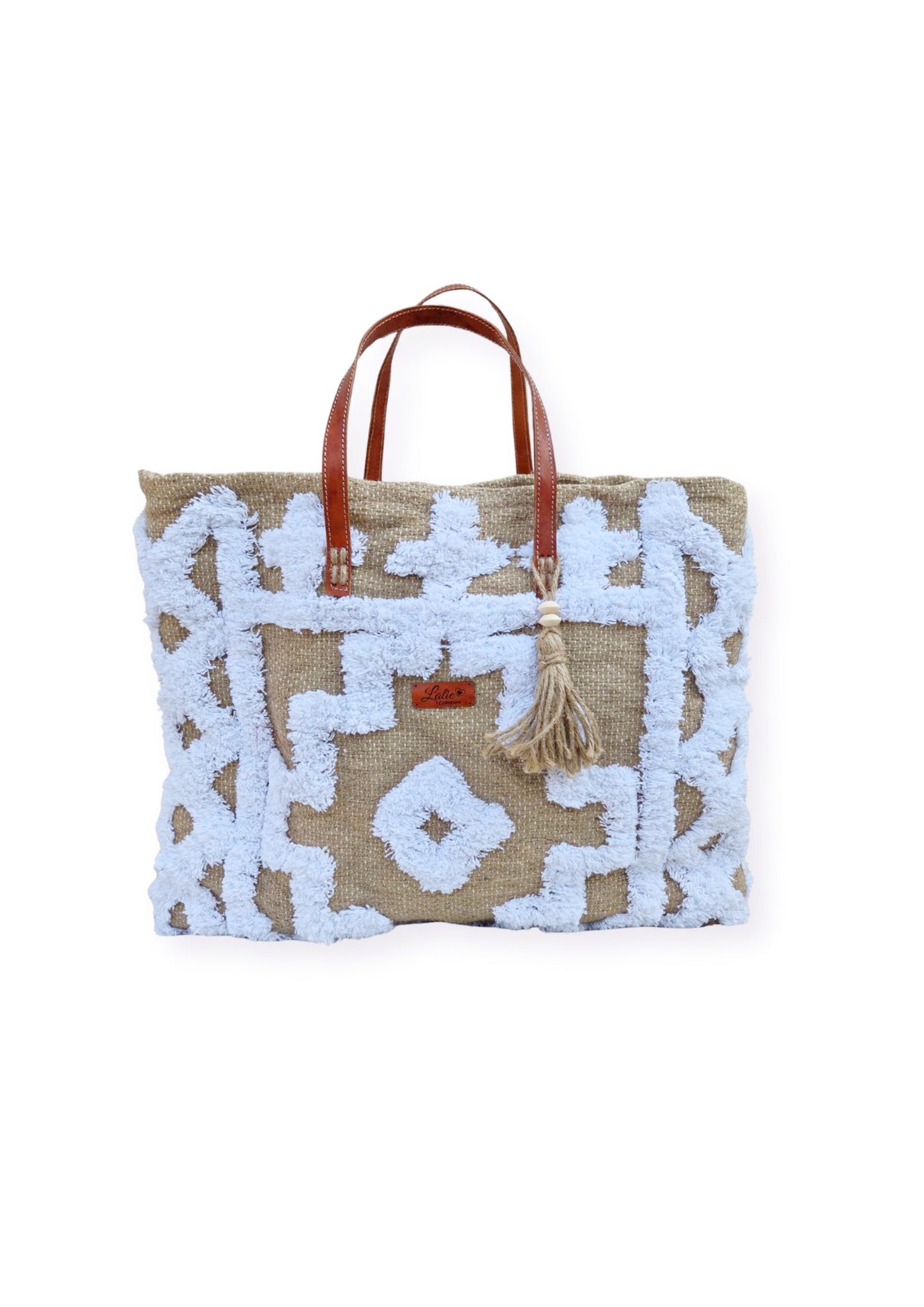 "Atlas Doux" – Jute naturelle & broderie berbère texturée