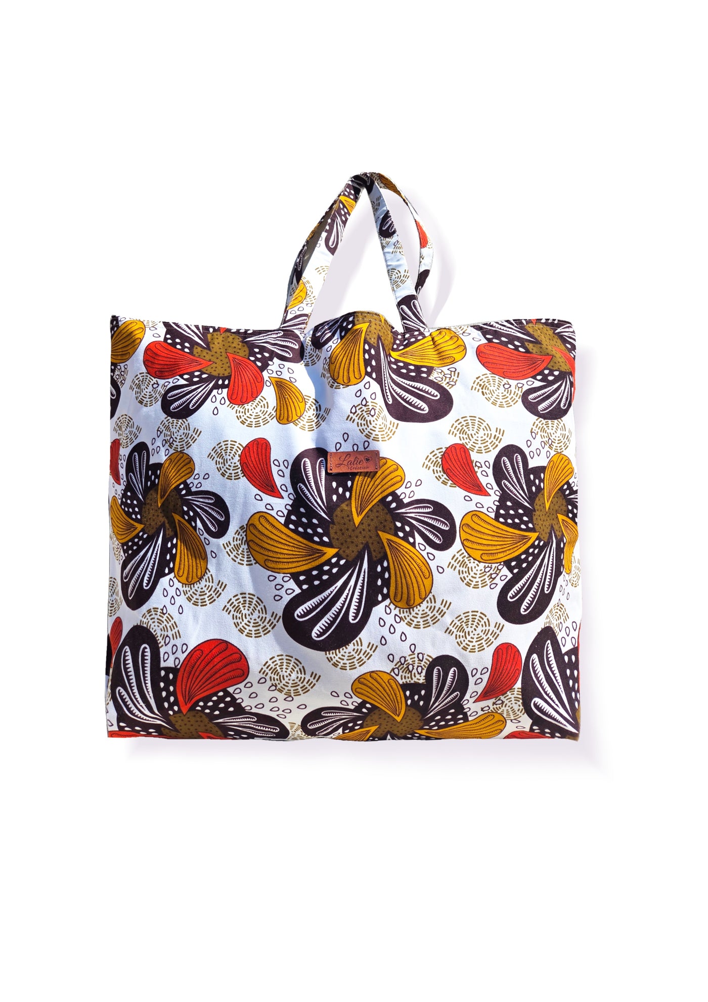 "Fleur d’Afro Pop" – Wax floral multicolore