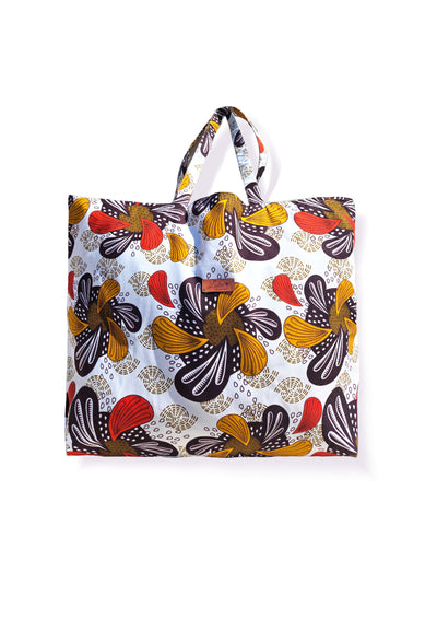 "Fleur d’Afro Pop" – Wax floral multicolore