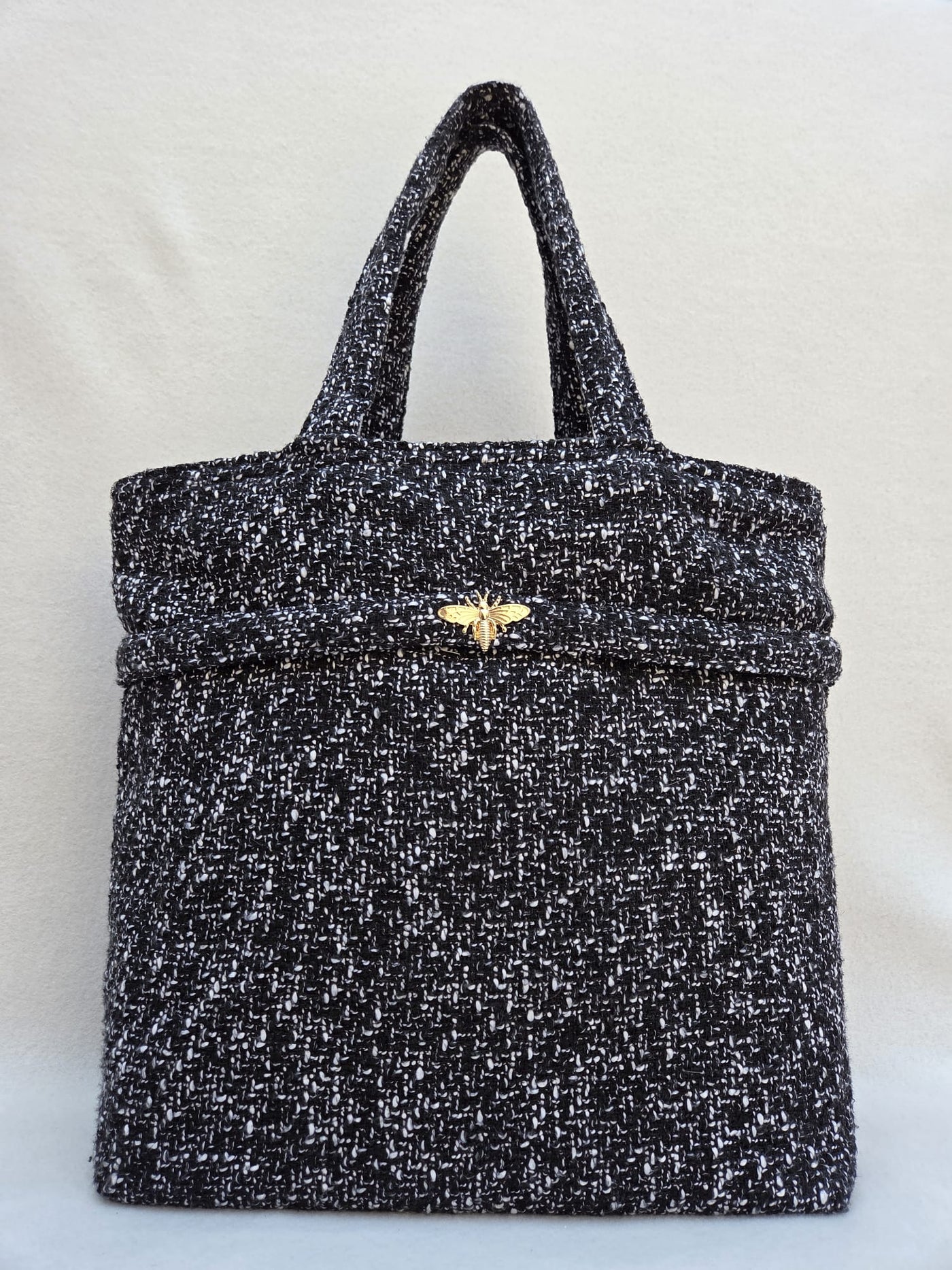 Sac “Tweed Moderne” – Noir & blanc graphique