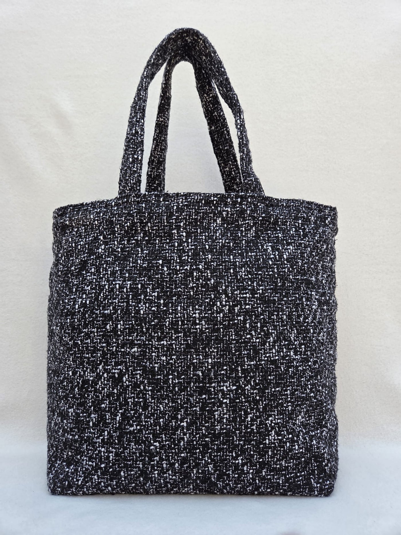 Sac “Tweed Moderne” – Noir & blanc graphique