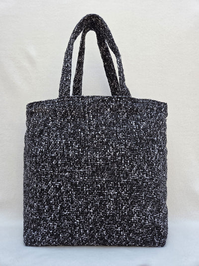 Sac “Tweed Moderne” – Noir & blanc graphique