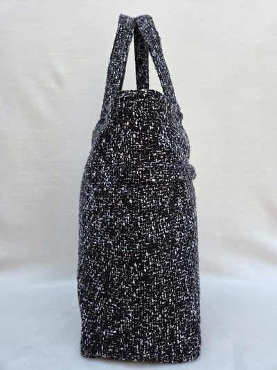 Sac “Tweed Moderne” – Noir & blanc graphique