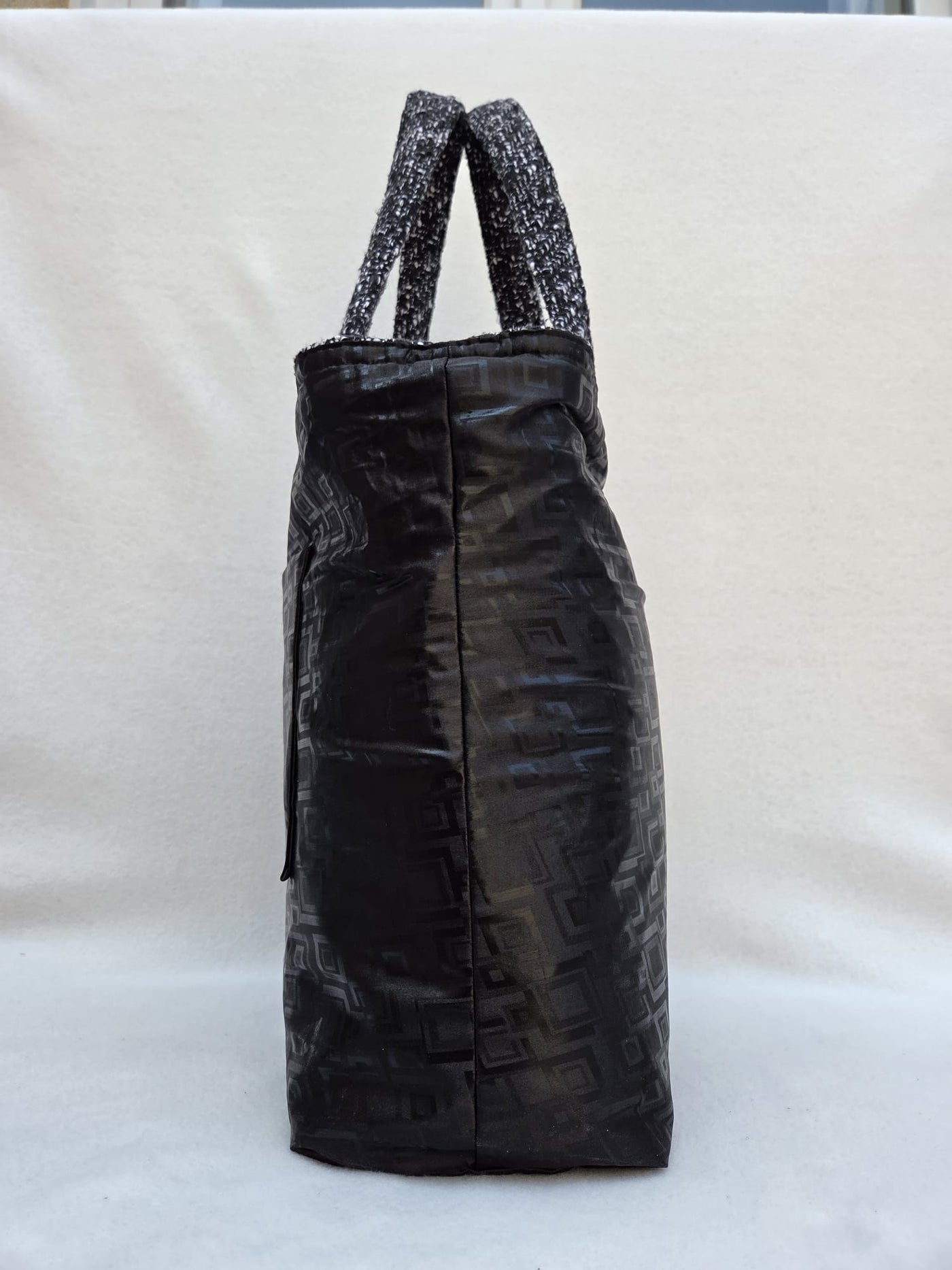 Sac “Tweed Moderne” – Noir & blanc graphique