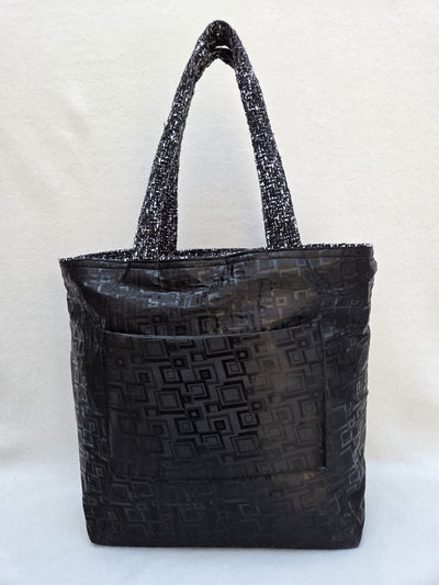 Sac “Tweed Moderne” – Noir & blanc graphique