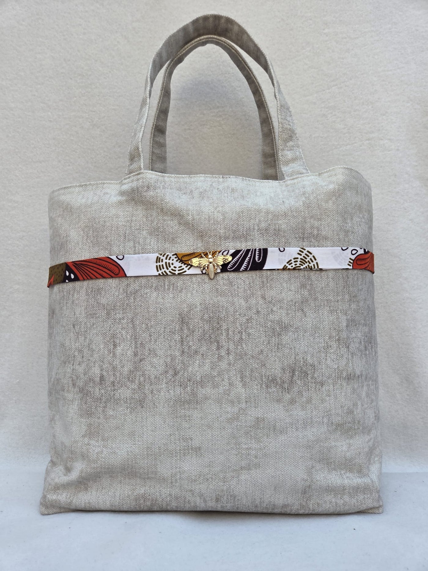 Sac “Épure Sauvage” – Lin naturel & touche wax blanche