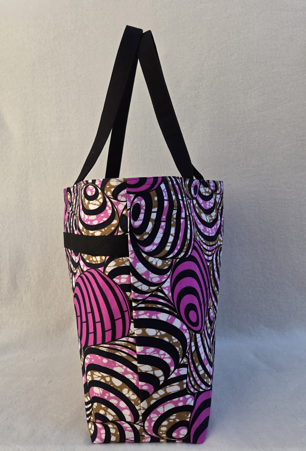 Sac “Pink Vibe” – Wax africain rose & bijou abeille